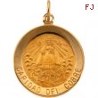 14K Yellow Gold Caridad Del Cobre Medal