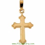 14K Yellow Gold Childs Cross Pendant