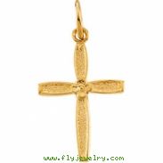 14K Yellow Gold Childs Cross Pendant