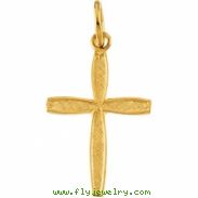 14K Yellow Gold Childs Cross Pendant