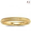 14K Yellow Gold Comfort Fit Milgrain Band