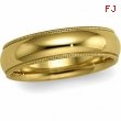 14K Yellow Gold Comfort Fit Milgrain Band