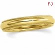 14K Yellow Gold Comfort Fit Milgrain Band