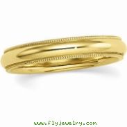 14K Yellow Gold Comfort Fit Milgrain Band