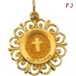 14K Yellow Gold Confirmation Medal