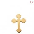 14K Yellow Gold Cross Lapel Pin