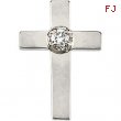 14K Yellow Gold Cross Lapel Pin With Diamond