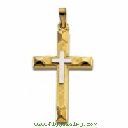 14K Yellow Gold Cross Pendant