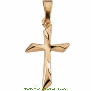 14K Yellow Gold Cross Pendant