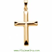 14K Yellow Gold Cross Pendant