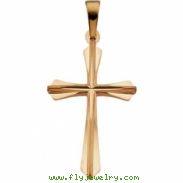 14K Yellow Gold Cross Pendant