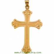 14K Yellow Gold Cross Pendant