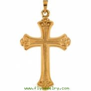 14K Yellow Gold Cross Pendant