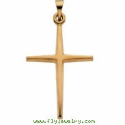 14K Yellow Gold Cross Pendant