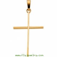 14K Yellow Gold Cross Pendant