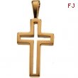 14K Yellow Gold Cross Pendant