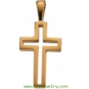 14K Yellow Gold Cross Pendant