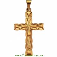 14K Yellow Gold Cross Pendant