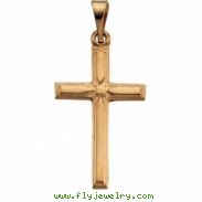 14K Yellow Gold Cross Pendant