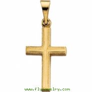 14K Yellow Gold Cross Pendant