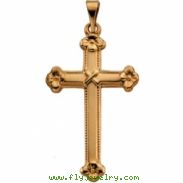 14K Yellow Gold Cross Pendant