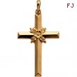 14K Yellow Gold Cross Pendant