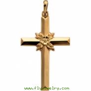 14K Yellow Gold Cross Pendant