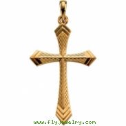 14K Yellow Gold Cross Pendant