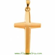 14K Yellow Gold Cross Pendant