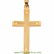 14K Yellow Gold Cross Pendant