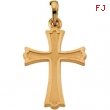 14K Yellow Gold Cross Pendant