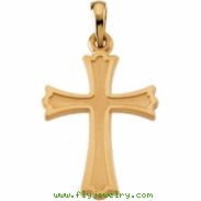 14K Yellow Gold Cross Pendant