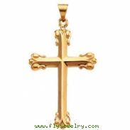 14K Yellow Gold Cross Pendant