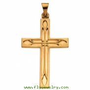 14K Yellow Gold Cross Pendant