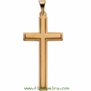 14K Yellow Gold Cross Pendant