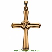 14K Yellow Gold Cross Pendant