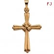 14K Yellow Gold Cross Pendant