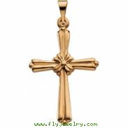 14K Yellow Gold Cross Pendant