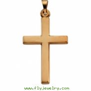 14K Yellow Gold Cross Pendant