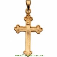 14K Yellow Gold Cross Pendant