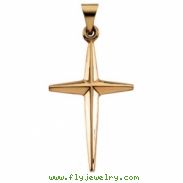 14K Yellow Gold Cross Pendant