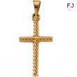 14K Yellow Gold Cross Pendant