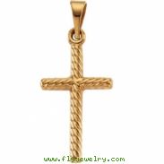 14K Yellow Gold Cross Pendant