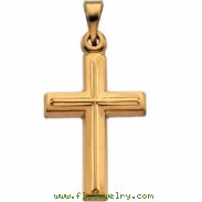 14K Yellow Gold Cross Pendant