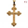 14K Yellow Gold Cross Pendant