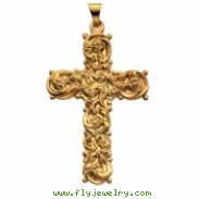 14K Yellow Gold Cross Pendant