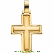 14K Yellow Gold Cross Pendant