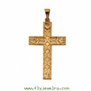 14K Yellow Gold Cross Pendant