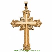 14K Yellow Gold Cross Pendant