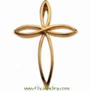 14K Yellow Gold Cross Pendant